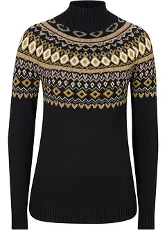 Maglione norvegese a collo alto, bonprix