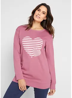 Maglia in cotone stampata a maniche lunghe, bonprix