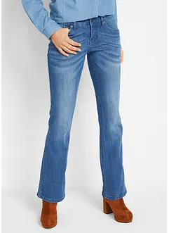 Jeans elasticizzati comfort bootcut, vita media, bonprix