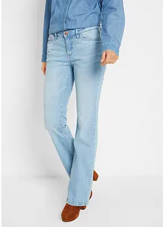 Jeans elasticizzati bootcut, mid waist, bonprix