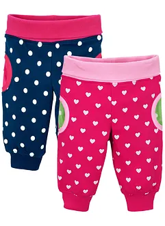 Pantaloni di felpa in cotone biologico (pacco da 2), bonprix