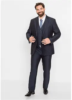 Completo (4 pezzi) giacca, pantaloni, gilet, cravatta, regular fit, bonprix
