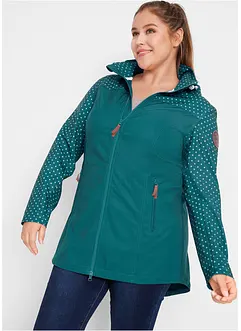 Softshell in fantasia, taglio aderente, impermeabile, bonprix