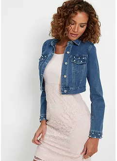 Bolero di jeans con perle, bonprix