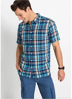 Camicia a maniche corte in seersucker di puro cotone, bonprix