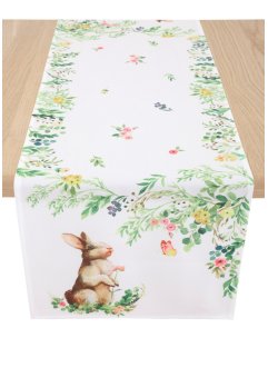 Runner tavolo stampato con coniglietti, bpc living bonprix collection