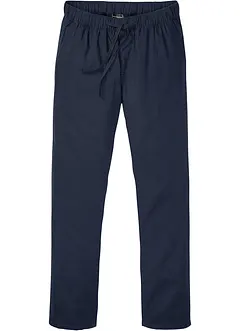 Pantaloni chino in misto lino con elastico in vita regular fit, straight, bonprix