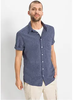 Camicia a maniche corte in misto lino, bonprix