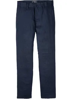 Pantaloni chino in lino con cinta confortevole regular fit straight, bonprix