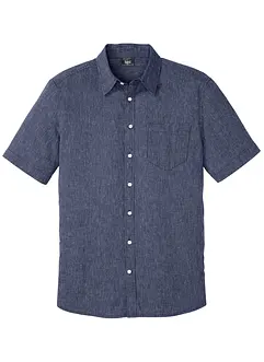 Camicia a maniche corte in misto lino, bonprix