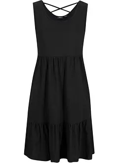 Abito di jersey a balze con scollo sulla schiena, bonprix