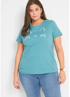 T-shirt con gatto stampato, bonprix