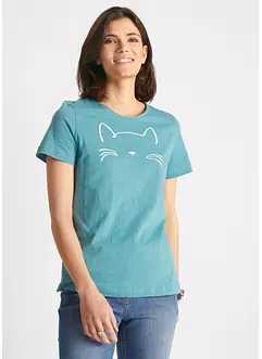 T-shirt con gatto stampato, bonprix