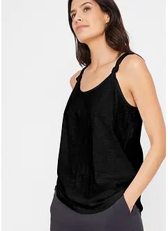 Top di cotone con nodi, bonprix