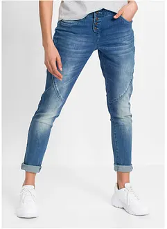 Jeans boyfriend elasticizzati, vita bassa, bonprix