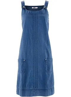 Abito salopette al ginocchio in jeans di cotone, bonprix