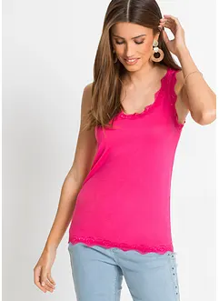 Top con pizzo (pacco da 2), bonprix