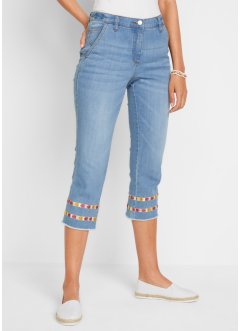 Jeans a pinocchietto con cinta confortevole, bpc bonprix collection