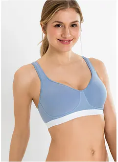 Reggiseno t-shirt senza ferretto con cotone biologico (pacco da 2), bonprix