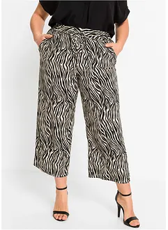 Pantaloni culotte fantasia in viscosa fluente, bonprix