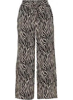 Pantaloni culotte fantasia in viscosa fluente, bonprix