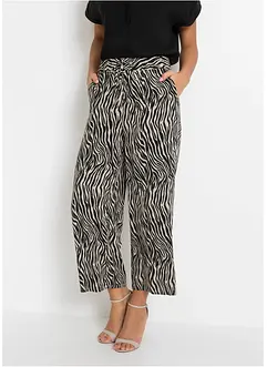 Pantaloni culotte fantasia in viscosa sostenibile, bonprix