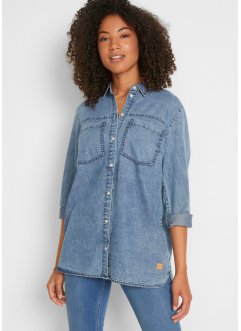 Camicia di jeans oversize Bonprix Donna Abbigliamento Camicie Camicie denim Blu 
