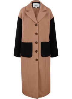 Cappotto lungo bicolore in simil lana, bpc bonprix collection