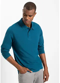 Polo a maniche lunghe in piquet, bonprix