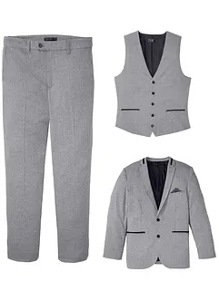 Completo (3 pezzi) giacca, pantaloni, gilet, regular fit, bonprix