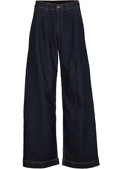 Jeans wide leg con cinta comoda, vita alta, bonprix