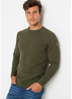 Maglione in filato grosso con cotone riciclato, bonprix