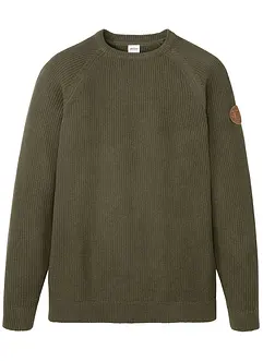 Maglione in filato grosso con cotone riciclato, bonprix