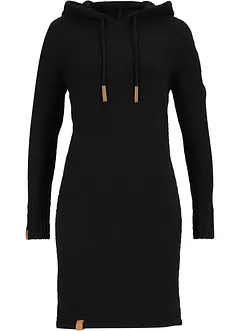 Abito in maglia con cappuccio, bonprix