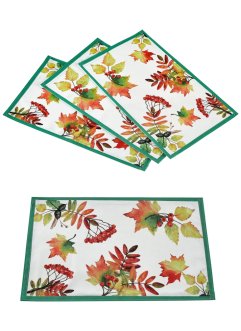 Tovagliette americane con foglie (pacco da 4), bpc living bonprix collection