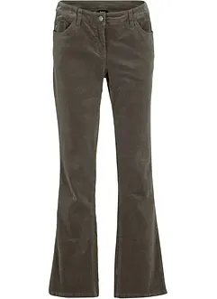 Pantaloni di velluto elasticizzati, bootcut, bonprix