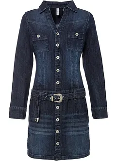 Abito di jeans con cintura, bonprix