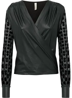 Maglia in similpelle, bonprix