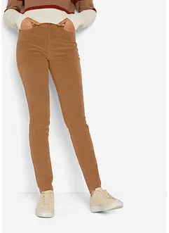 Pantaloni di velluto a coste elasticizzato, skinny, bonprix