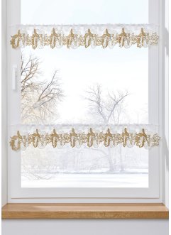 Tenda a vetro semitrasparente con motivi natalizi, bpc living bonprix collection