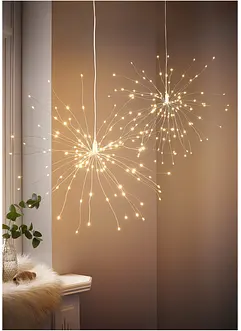 Decorazione da appendere LED a forma di stella (pacco da 2), bonprix