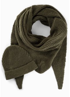 Sciarpa e berretto in maglia sostenibili (set 2 pezzi), bpc bonprix collection