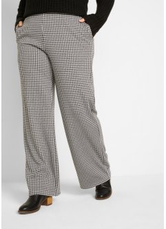 Pantaloni elasticizzati pied de poule, wide leg, bpc bonprix collection