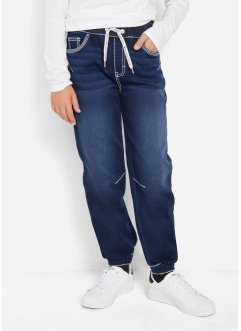 Jeans in felpa con cuciture vistose, slim fiti, John Baner JEANSWEAR
