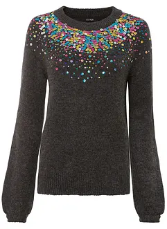 Maglione con paillettes, bonprix