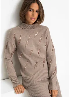 Maglione con paillettes, bonprix