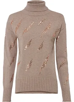 Maglione con paillettes, bonprix