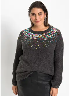 Maglione con paillettes, bonprix