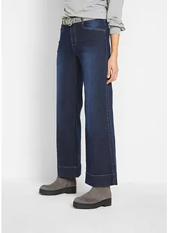 Jeans wide leg elasticizzati, vita media, bonprix