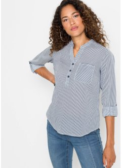Bonprix Donna Abbigliamento Bluse e tuniche Tuniche Blu Tunica lunga in viscosa sostenibile 